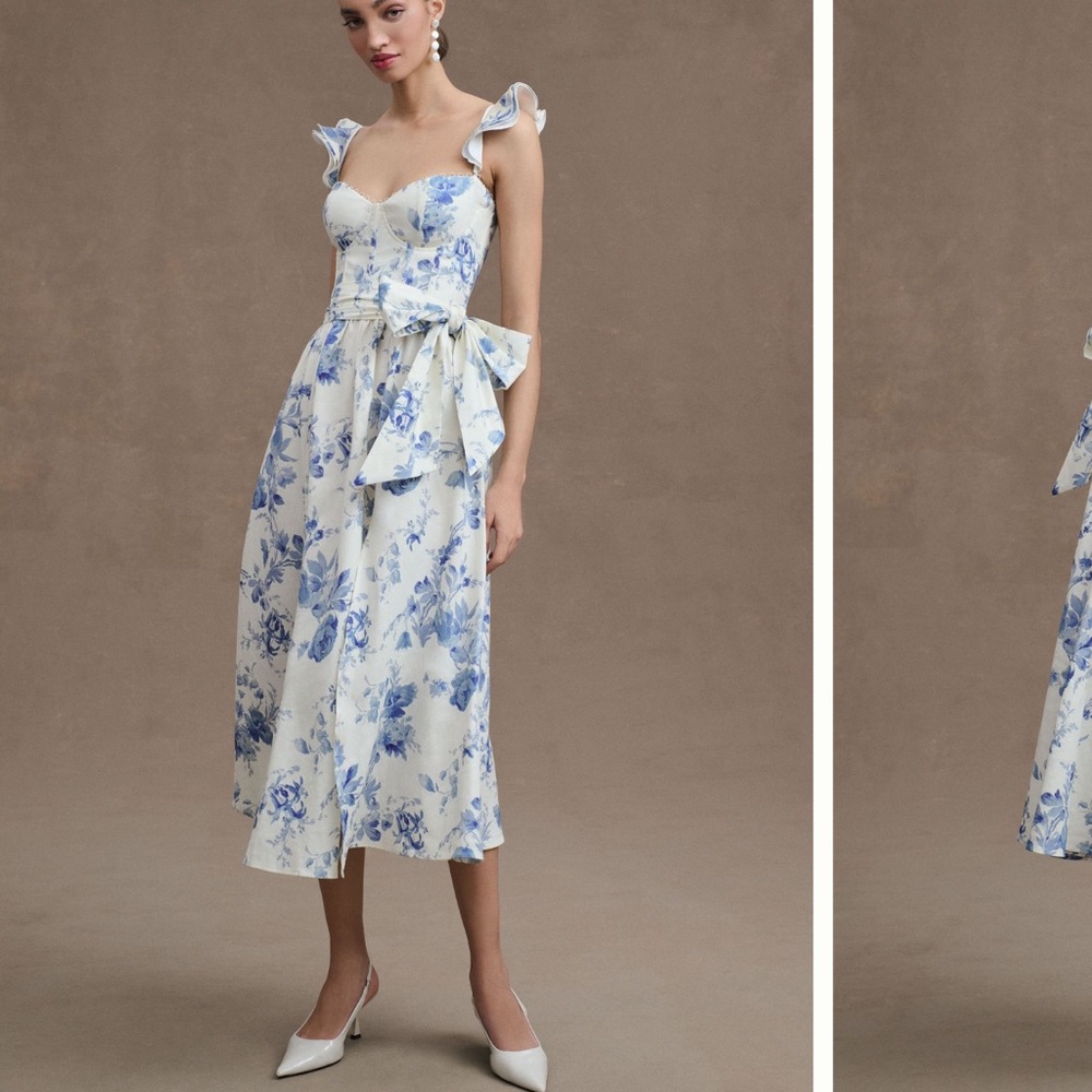 V. Chapman Vera Dress in Provençal Blue Floral